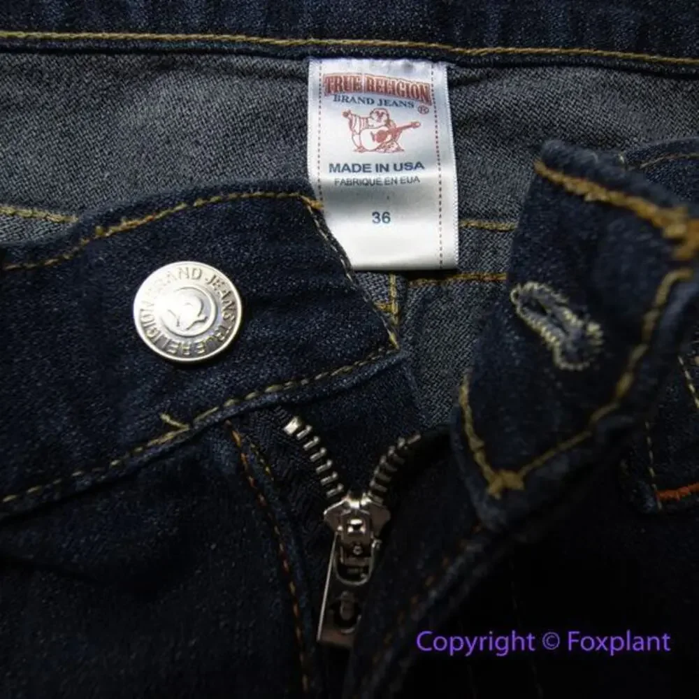 New! True Religion mens Ricky straight‎ jeans, size 36